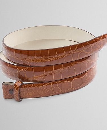 Belt strap - Belt strap - Patined calf leather - Brown - Christian