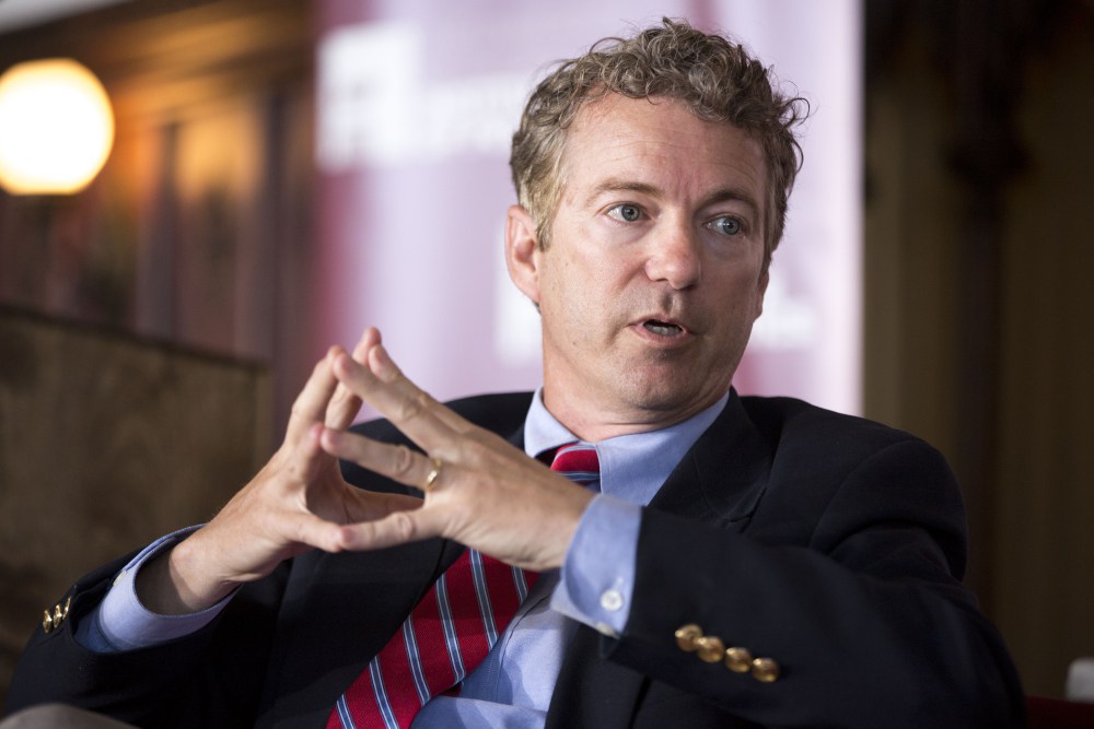 Sen. Rand Paul, R-Ky., speaks during an event at the University of Chicago's Ida Noyes Hall in Chicago on Tuesday, April 22, 2014. (AP Photo/Andrew A. Nelles) ORG XMIT: ILAN114